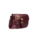 Borsa a tracolla con patta frontale Isadora, Bordeaux